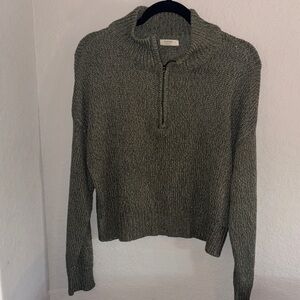 Elegant Olive Cowl Neck Sweater